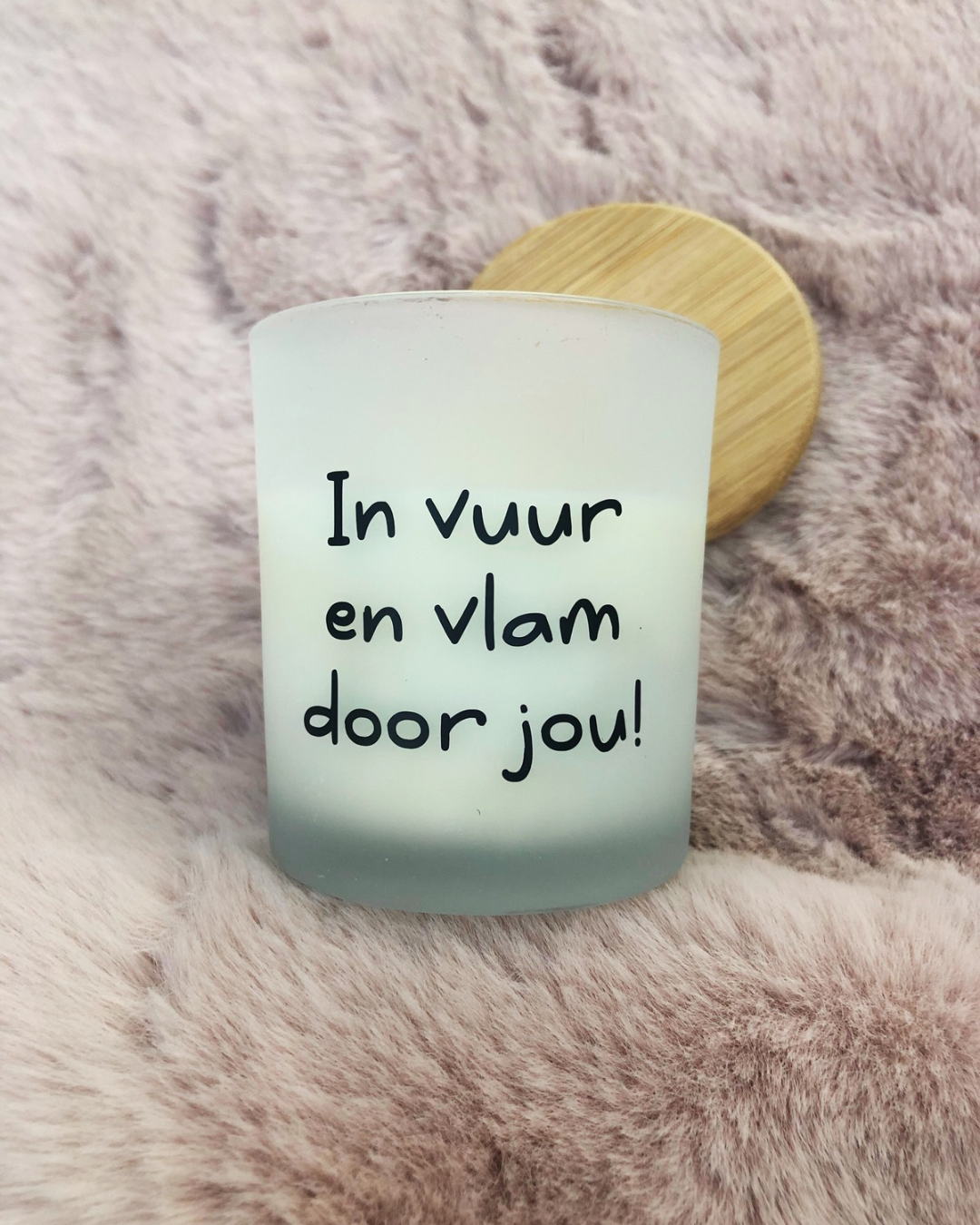 kaars “in vuur en vlam door jou!”