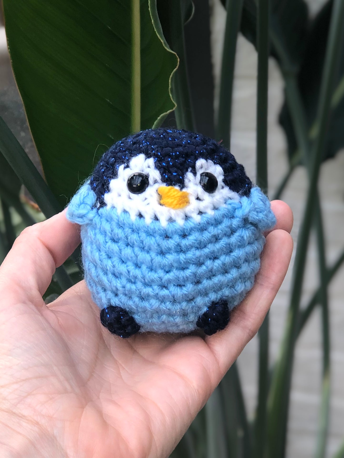 Amigurumi pinguïn blauw