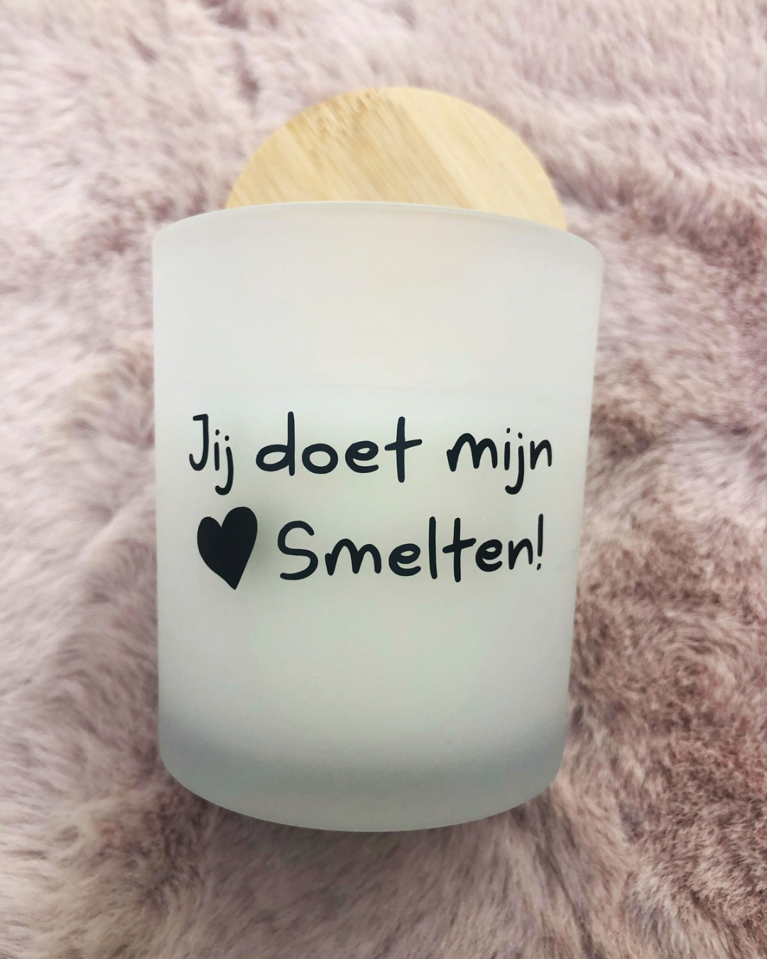 kaars “jij doet mijn hart smelten”