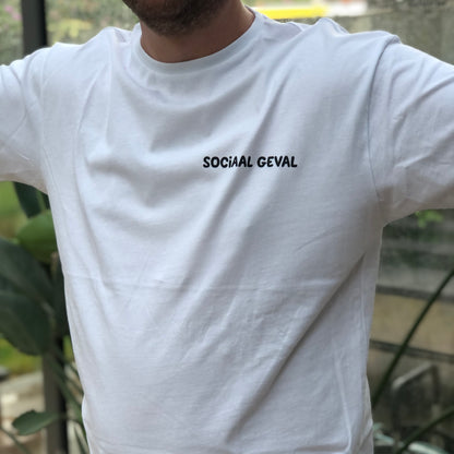 T-shirt man met kleine & grote opdruk