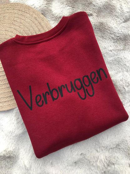 Sweater met kleine & grote opdruk
