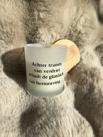 kaars eigen tekst